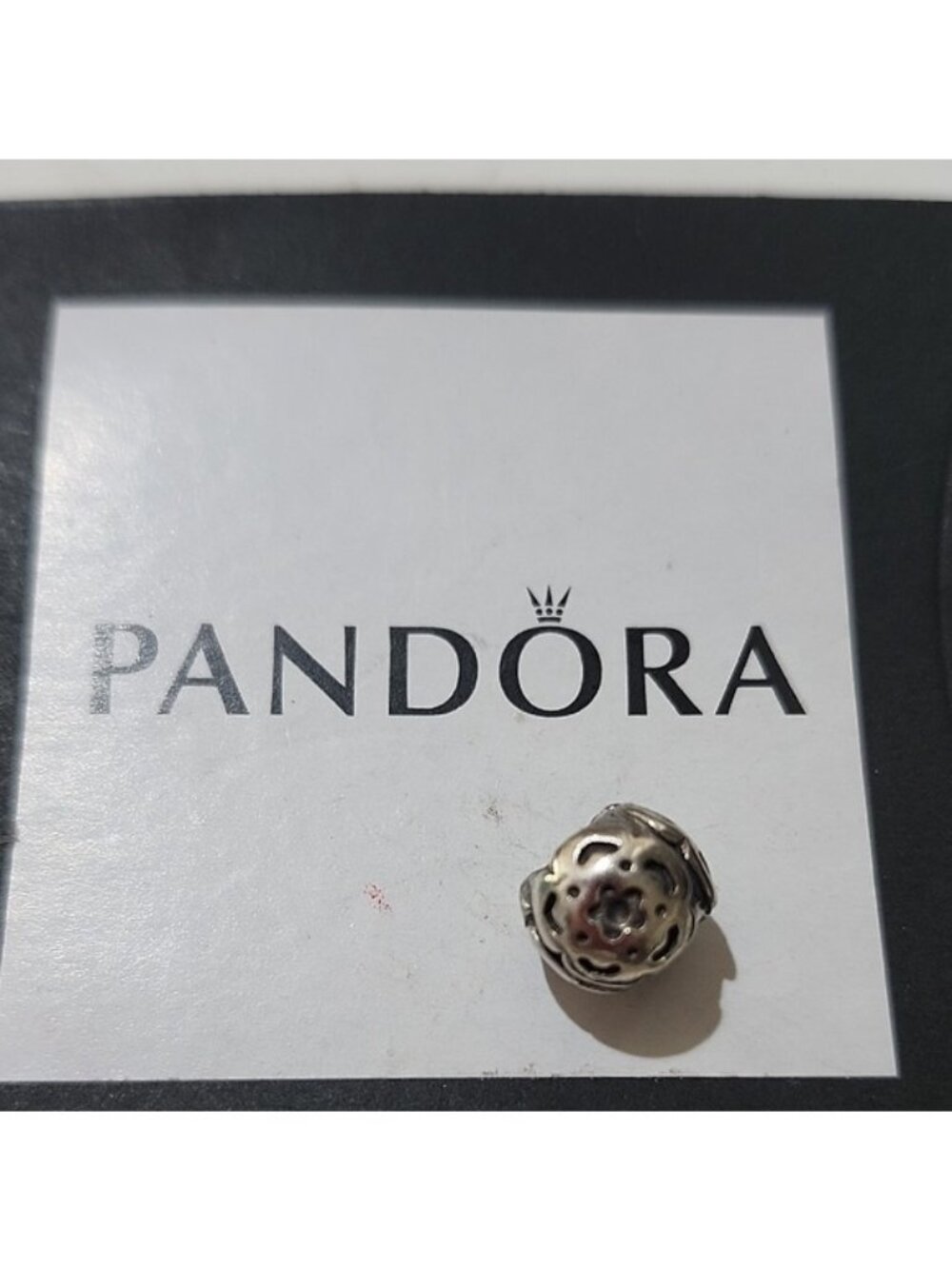 Pandora Sterling Silver Raised Flower Charm 790186